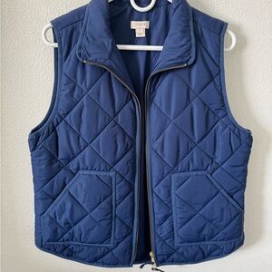 J.Crew Navy Quilted Vest